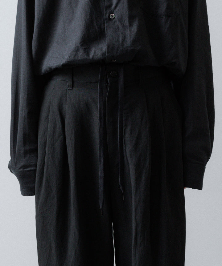 ssstein(シュタイン)のRAYON/LINEN WIDE EASY TROUSERS - BLACKの公式通販サイトsession福岡セレクトショップ