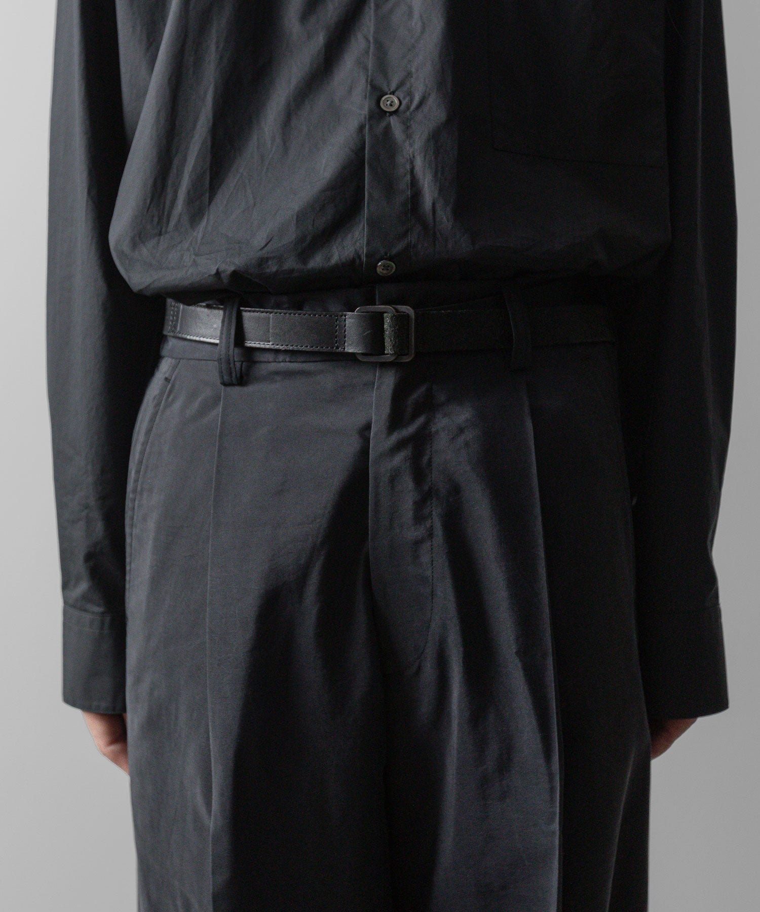 ssstein(シュタイン)の24AWコレクション SILK NYLON EASY WIDE TROUSERS - BLACK 公式通販サイトsession福岡セレクトショップ