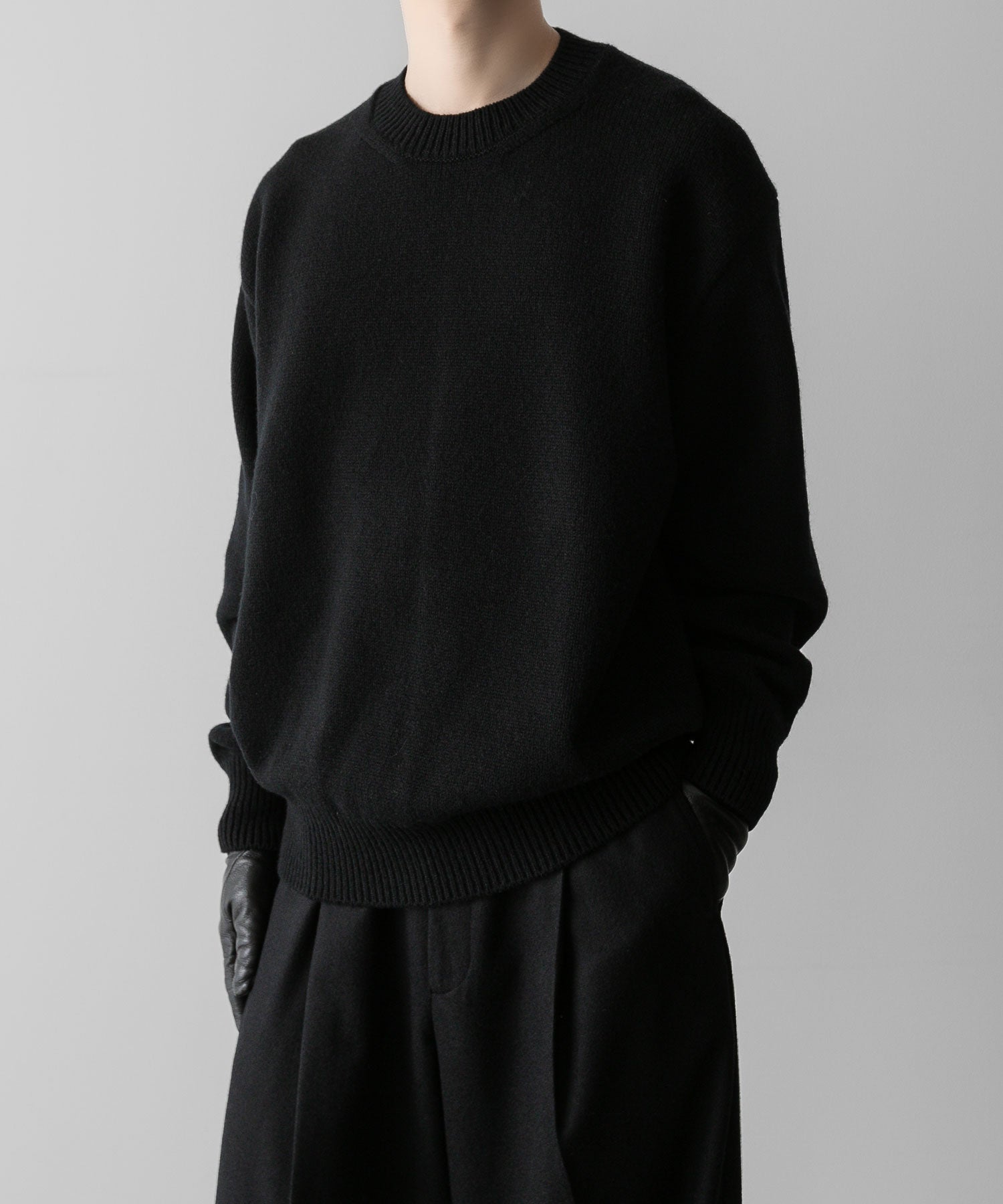 ssstein(シュタイン)の24AWコレクション EXTRA FINE WOOL WARM KNIT CREW NECK LS - BLACK 公式通販サイトsession福岡セレクトショップ