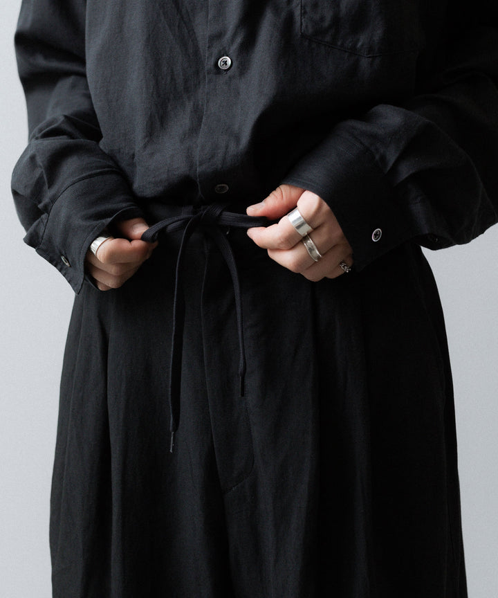 ssstein(シュタイン)のRAYON/LINEN WIDE EASY TROUSERS - BLACKの公式通販サイトsession福岡セレクトショップ