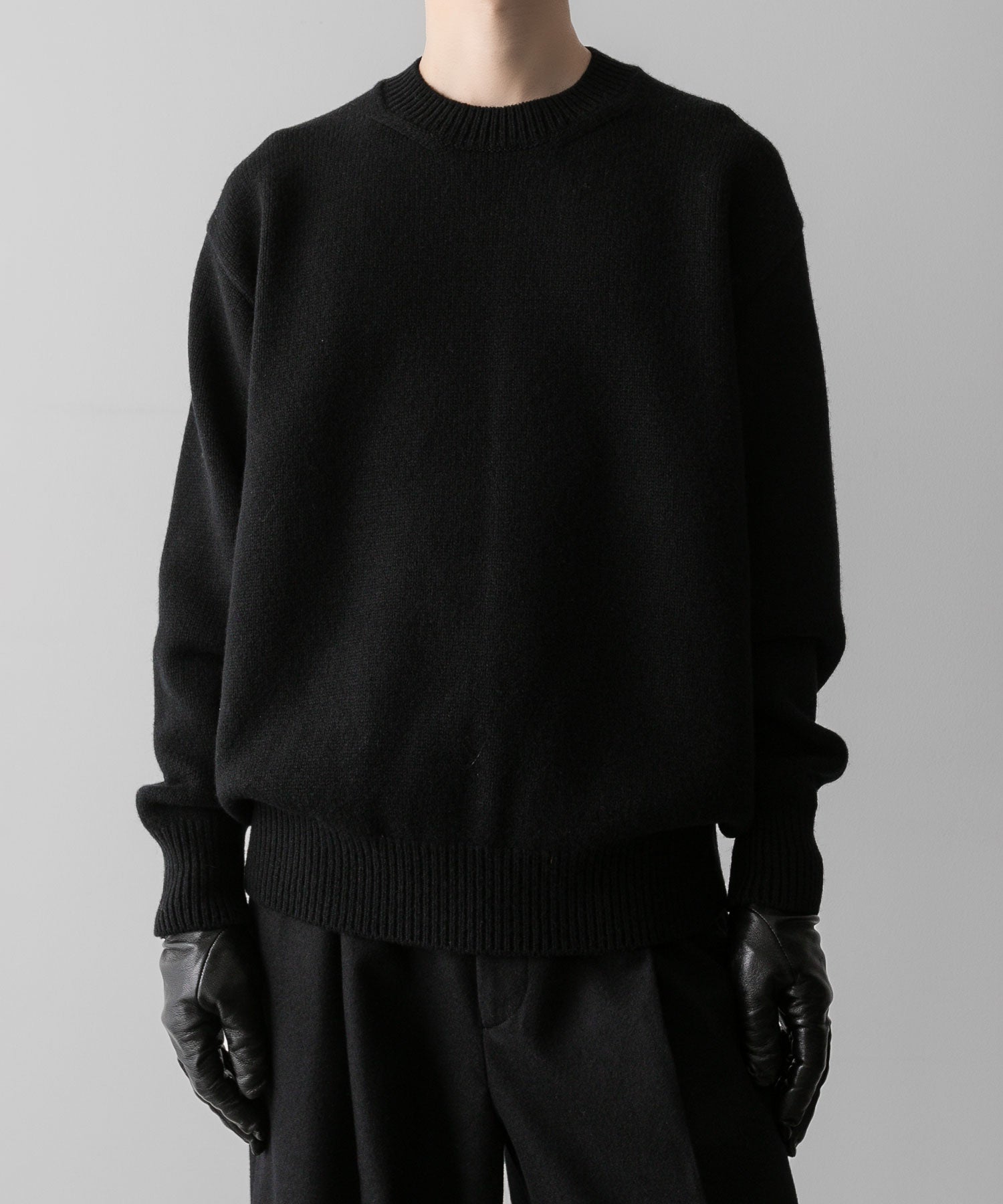 ssstein(シュタイン)の24AWコレクション EXTRA FINE WOOL WARM KNIT CREW NECK LS - BLACK 公式通販サイトsession福岡セレクトショップ