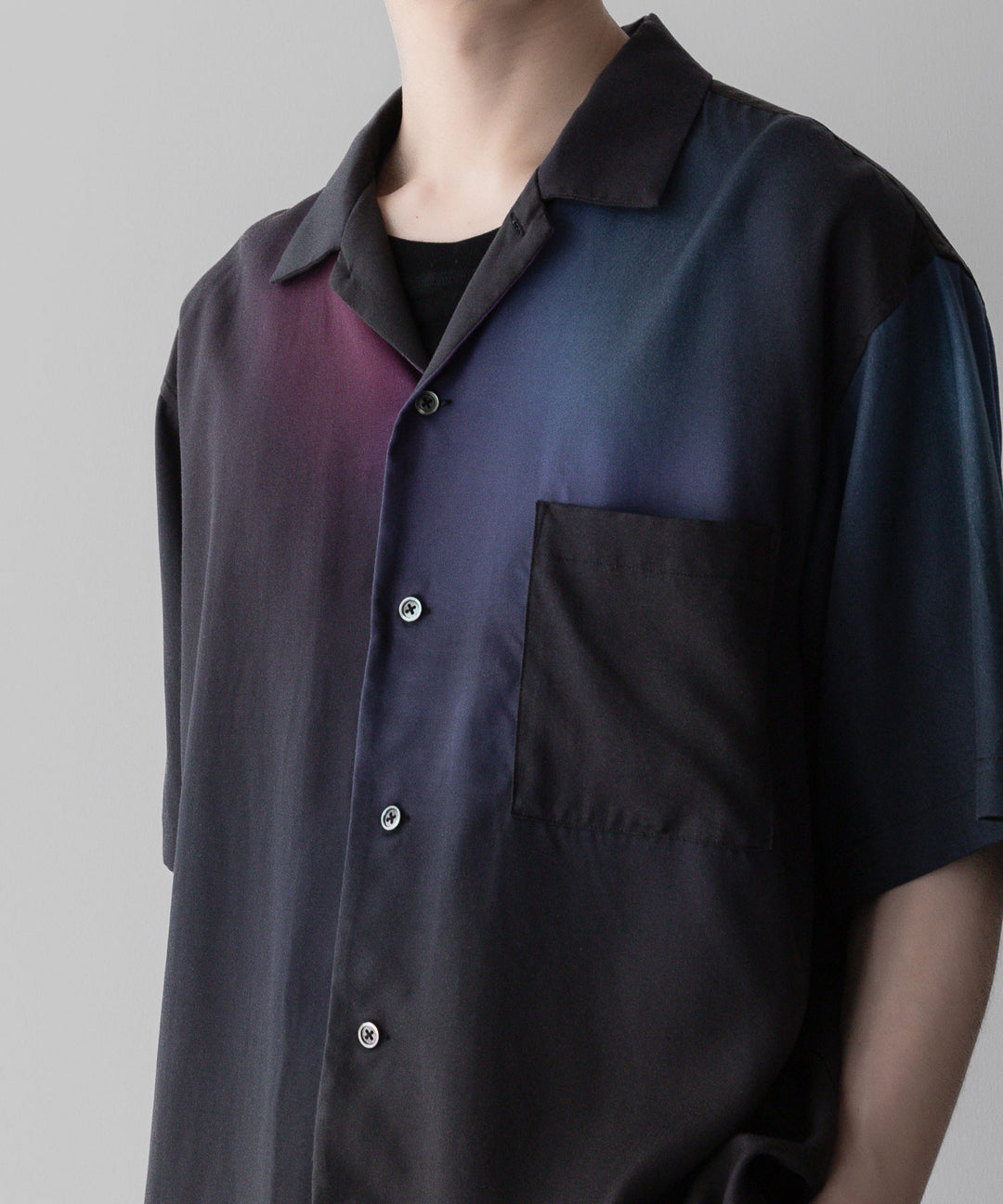 ssstein stein(シュタイン)の24SSコレクションOVERSIZED TENCEL OPEN COLLAR SS SHIRTのGRADATION公式通販サイトsession福岡セレクトショップ