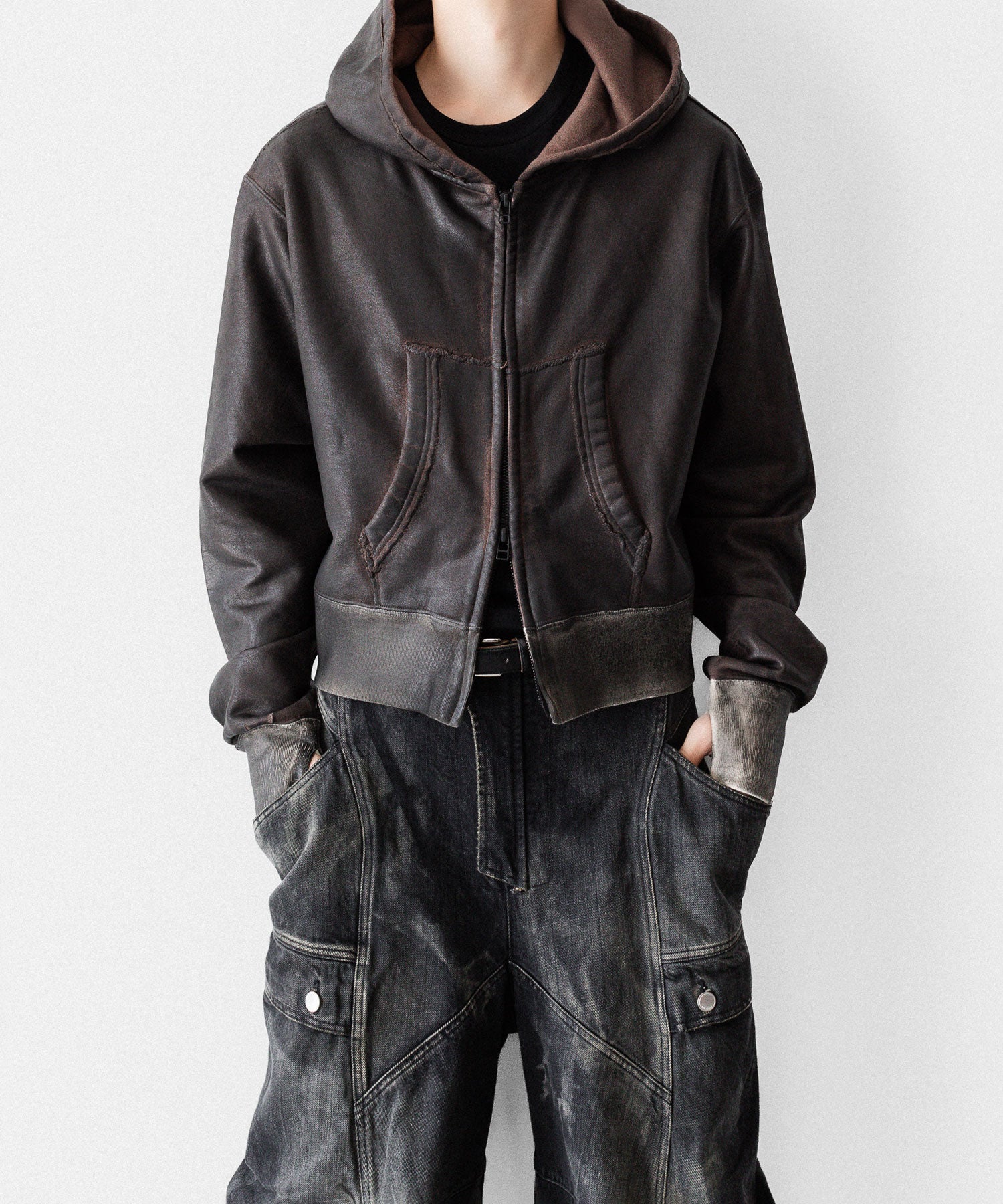 SUBLATIONS サブレーションズのCRACKING COATED PARKAのBROWN BASE 公式通販サイトsession福岡セレクトショップ