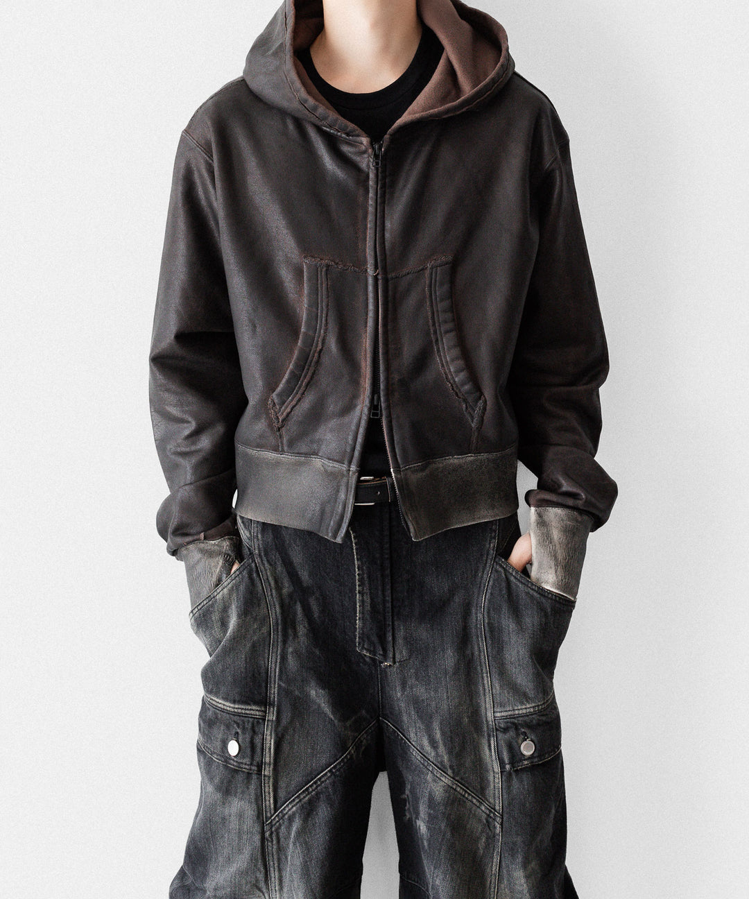SUBLATIONS サブレーションズのCRACKING COATED PARKAのBROWN BASE 公式通販サイトsession福岡セレクトショップ