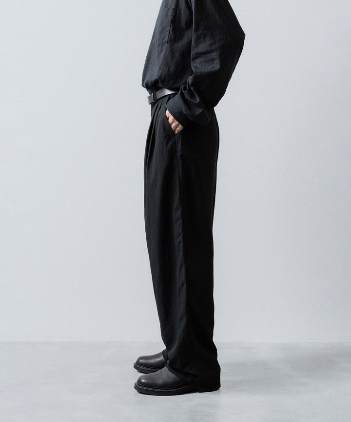 ssstein(シュタイン)のRAYON/LINEN WIDE EASY TROUSERS - BLACKの公式通販サイトsession福岡セレクトショップ