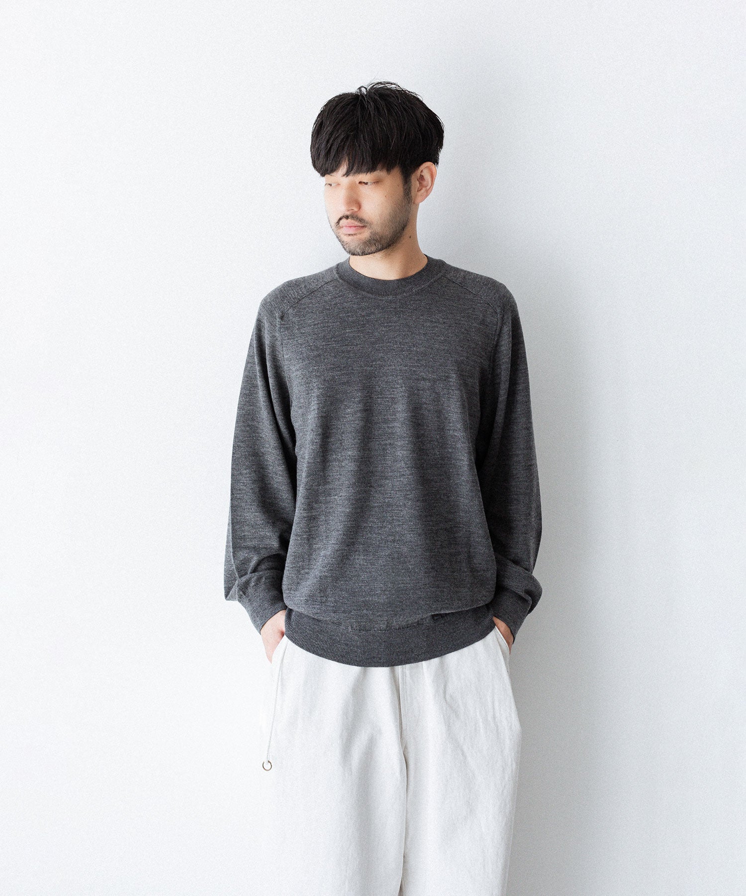 UMEDA ウメダの12GG CREW NECK PULLOVERのGREY 公式通販サイトsession福岡セレクトショップ