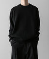 【ssstein】EXTRA FINE WOOL WARM KNIT CREW NECK LS - BLACK