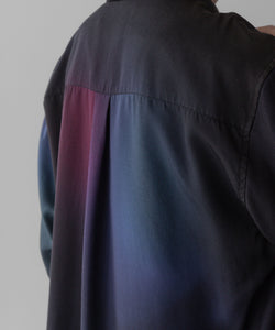 【ssstein】OVERSIZED TENCEL OPEN COLLAR SS SHIRT - GRADATION