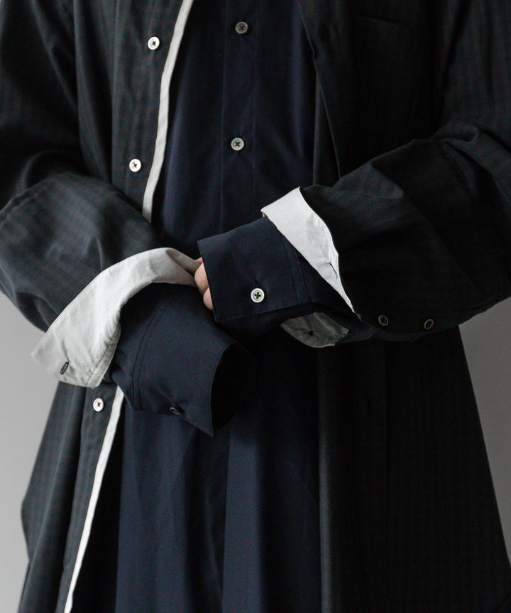 stein(シュタイン)の24SSコレクションOVERSIZED LAYERED SHIRTのGINGHAM(CHARCOAL) 