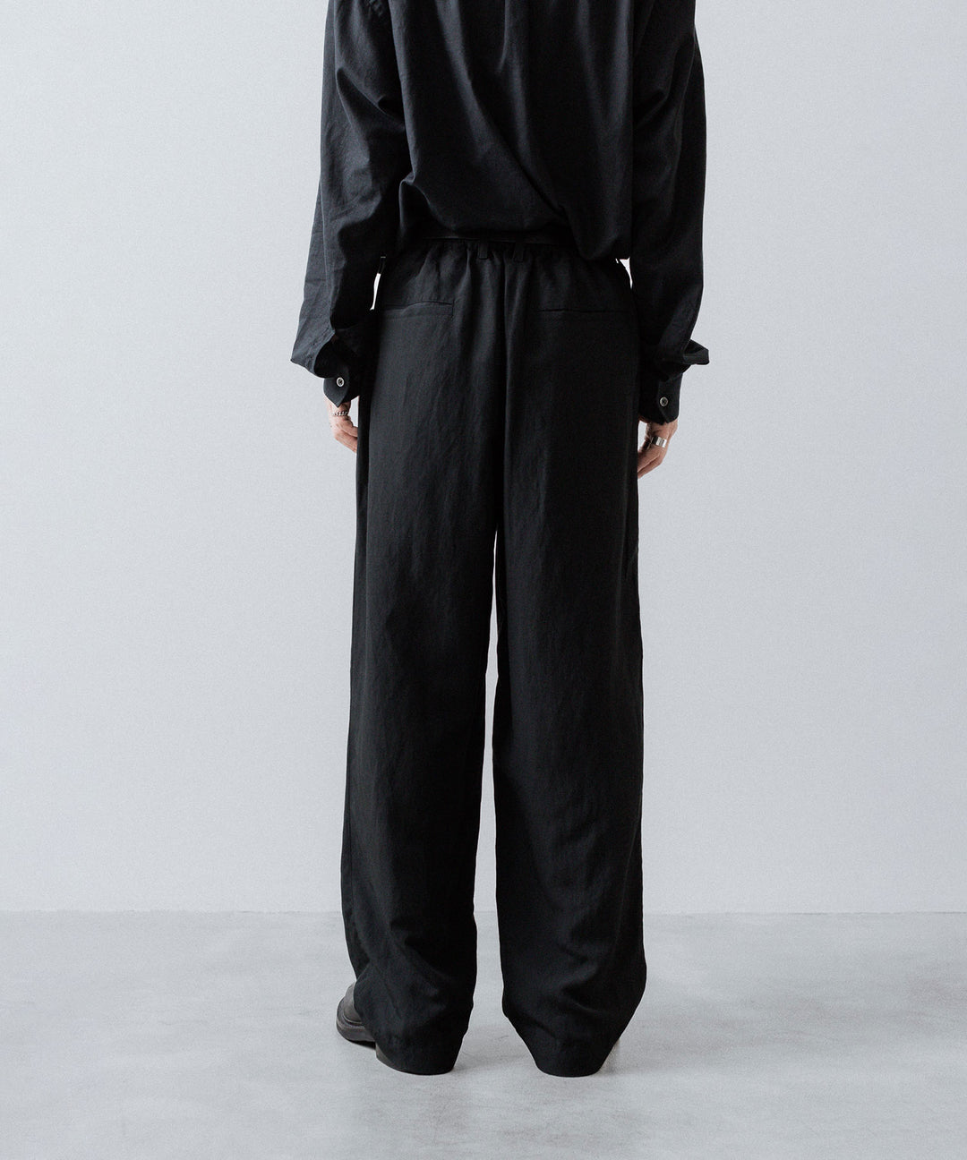 ssstein(シュタイン)のRAYON/LINEN WIDE EASY TROUSERS - BLACKの公式通販サイトsession福岡セレクトショップ