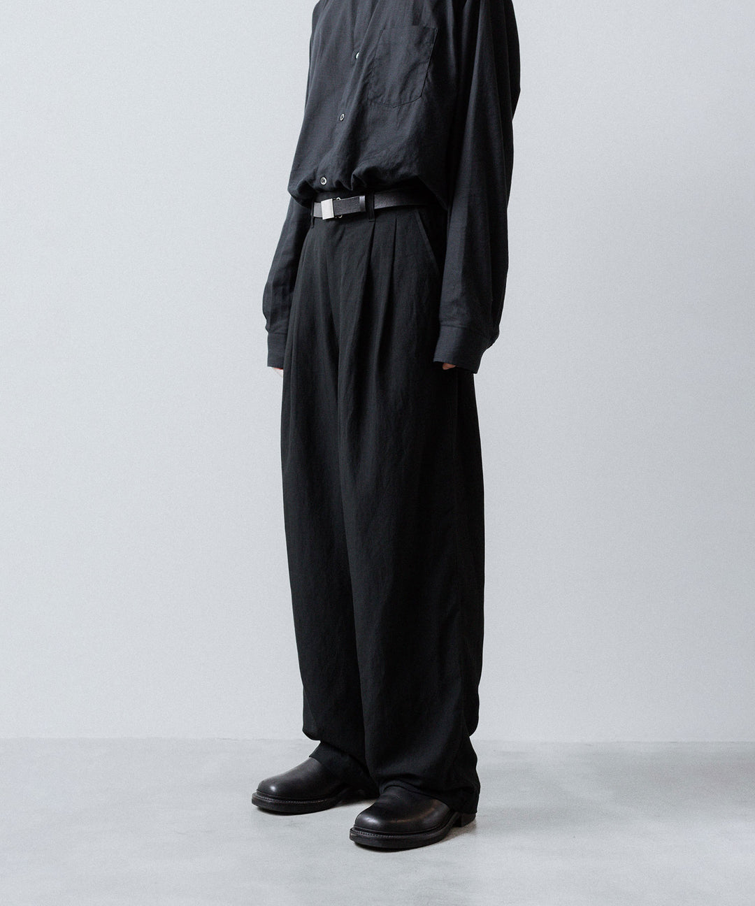 ssstein(シュタイン)のRAYON/LINEN WIDE EASY TROUSERS - BLACKの公式通販サイトsession福岡セレクトショップ