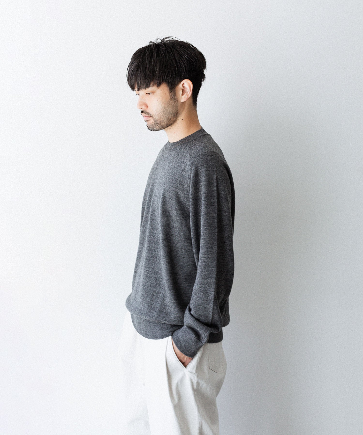 UMEDA ウメダの12GG CREW NECK PULLOVERのGREY 公式通販サイトsession福岡セレクトショップ