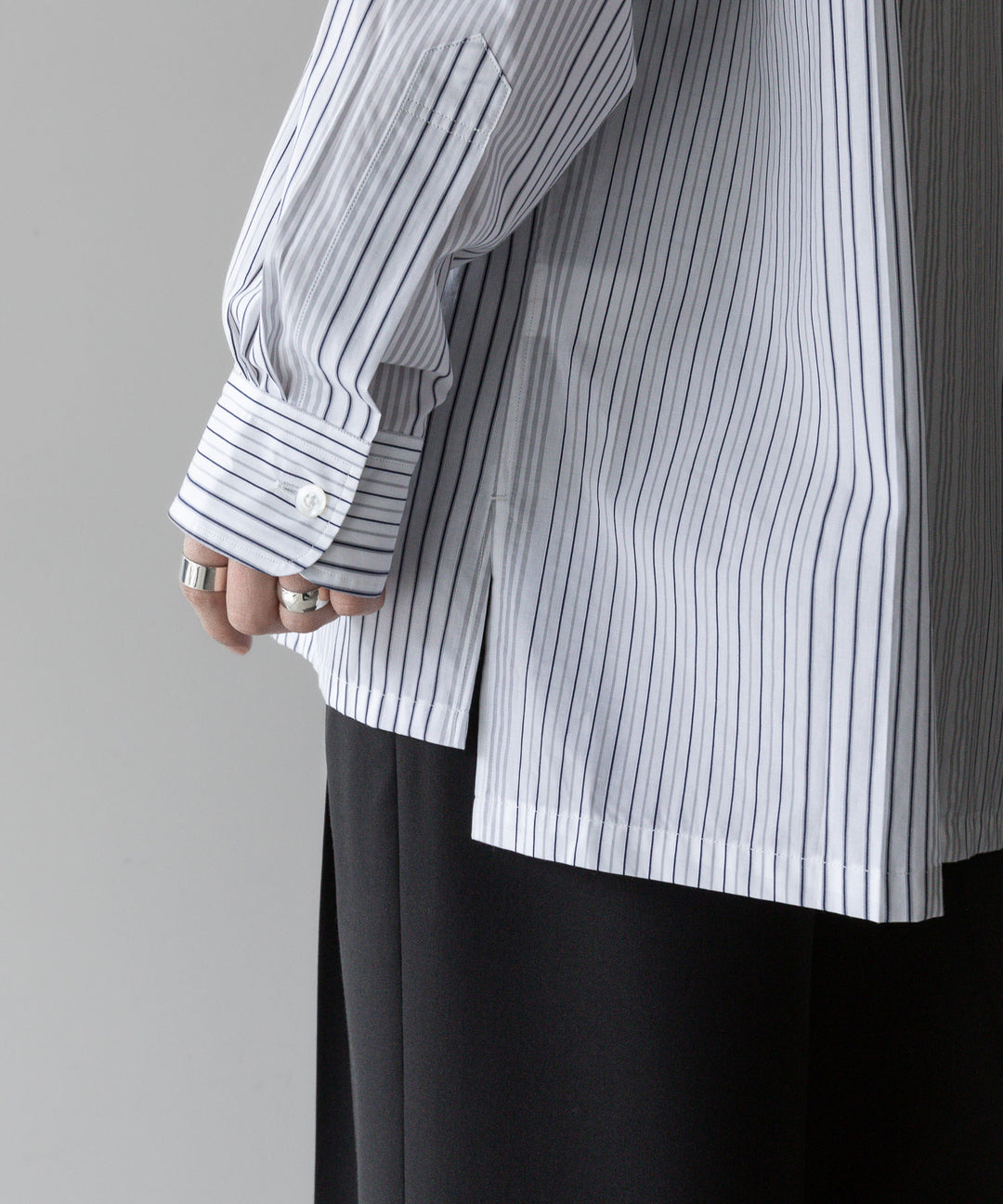 【INTÉRIM】インテリムのVARIOUS STRIPES COTTON POPLIN 60s OPEN COLLAR SHIRT - V.STRIPE公式通販サイトsession福岡セレクトショップ