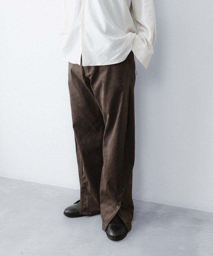 ANTHEM A-アンセムエーのTWIST LINE PARAFFIIN CORDUROY TROUSERSのBROWN公式通販サイトsession福岡セレクトショップ