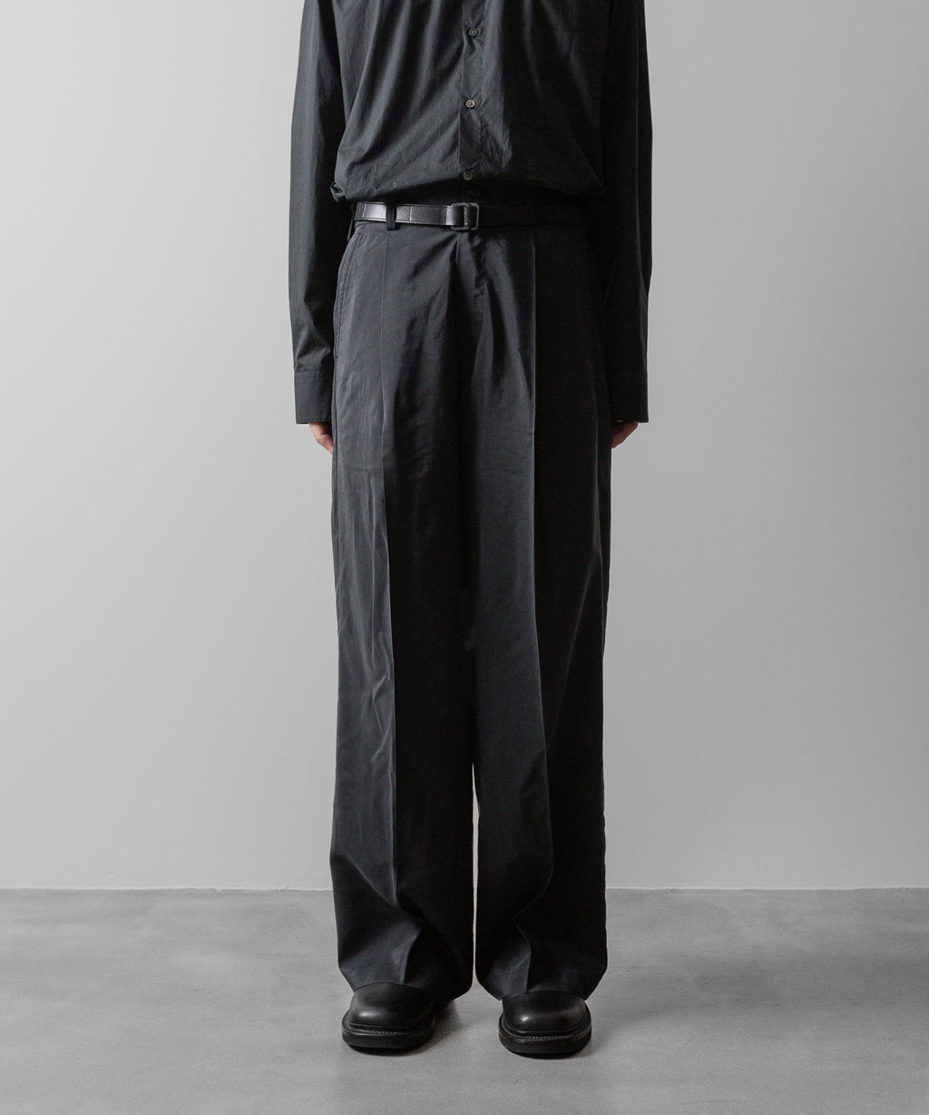 ssstein(シュタイン)の24AWコレクション SILK NYLON EASY WIDE TROUSERS - BLACK 公式通販サイトsession福岡セレクトショップ