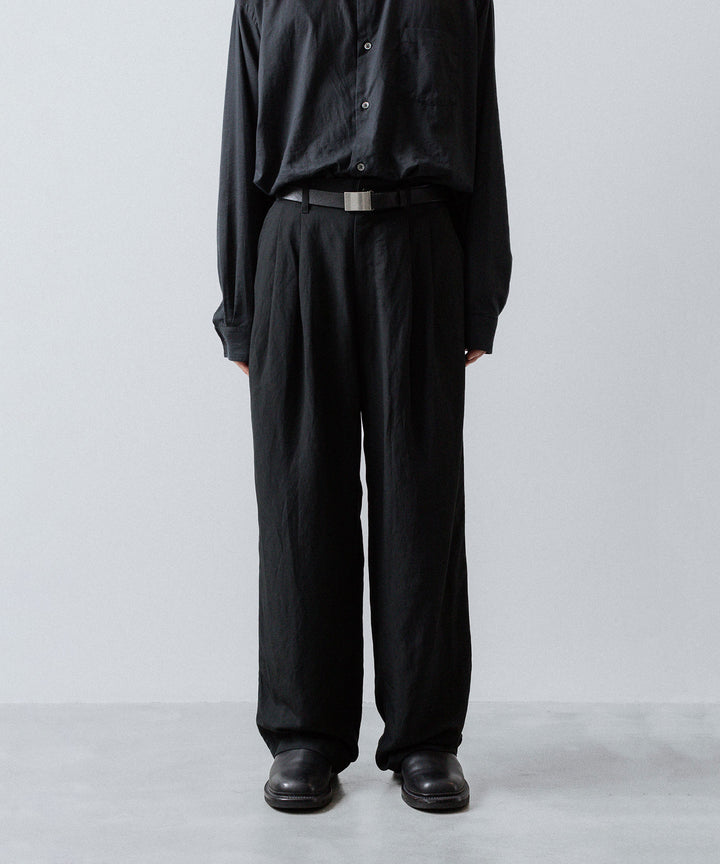 ssstein(シュタイン)のRAYON/LINEN WIDE EASY TROUSERS - BLACKの公式通販サイトsession福岡セレクトショップ