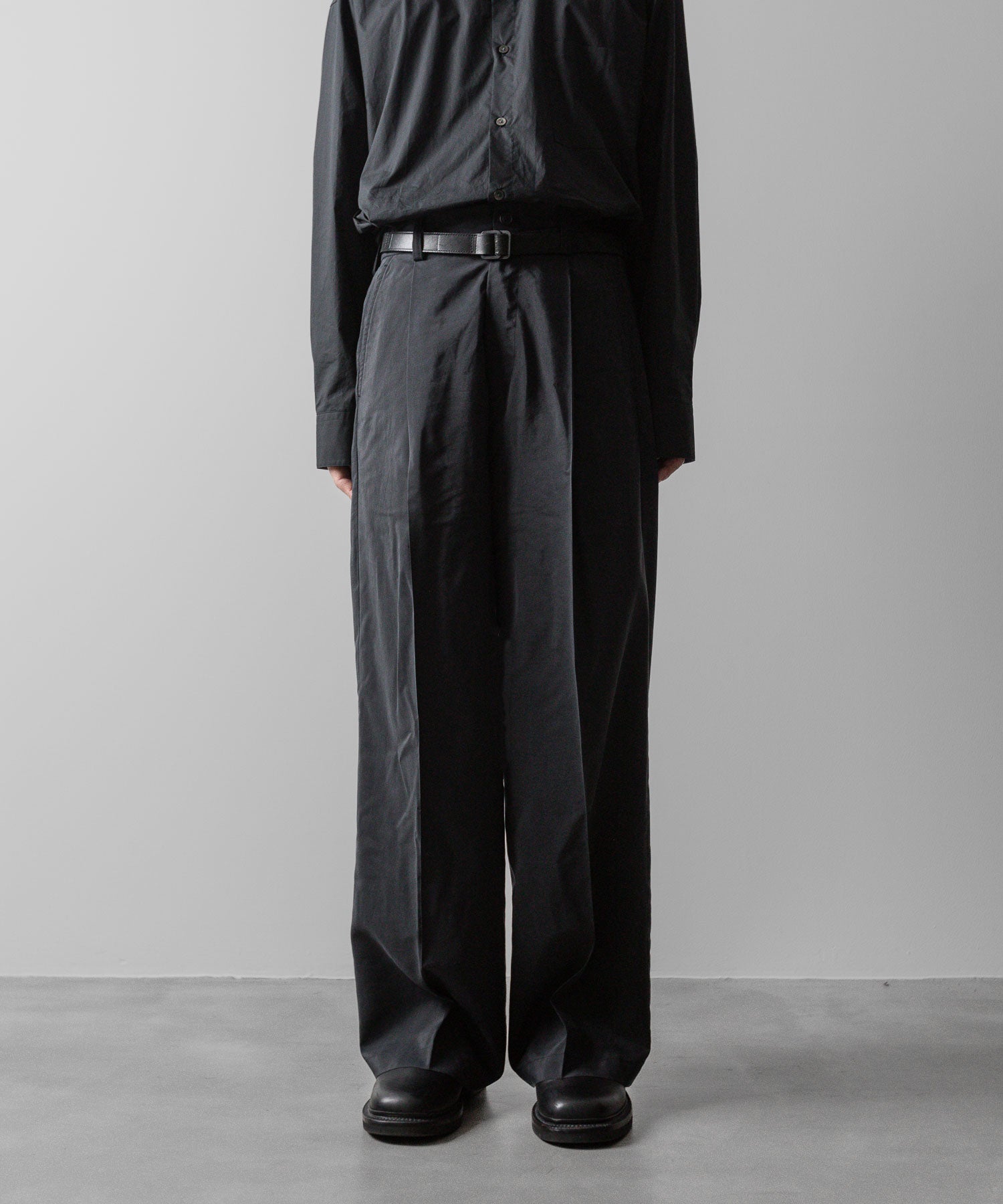 ssstein(シュタイン)の24AWコレクション SILK NYLON EASY WIDE TROUSERS - BLACK 公式通販サイトsession福岡セレクトショップ