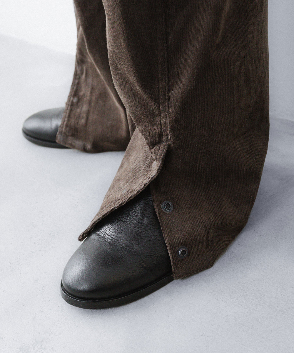 ANTHEM A-アンセムエーのTWIST LINE PARAFFIIN CORDUROY TROUSERSのBROWN公式通販サイトsession福岡セレクトショップ