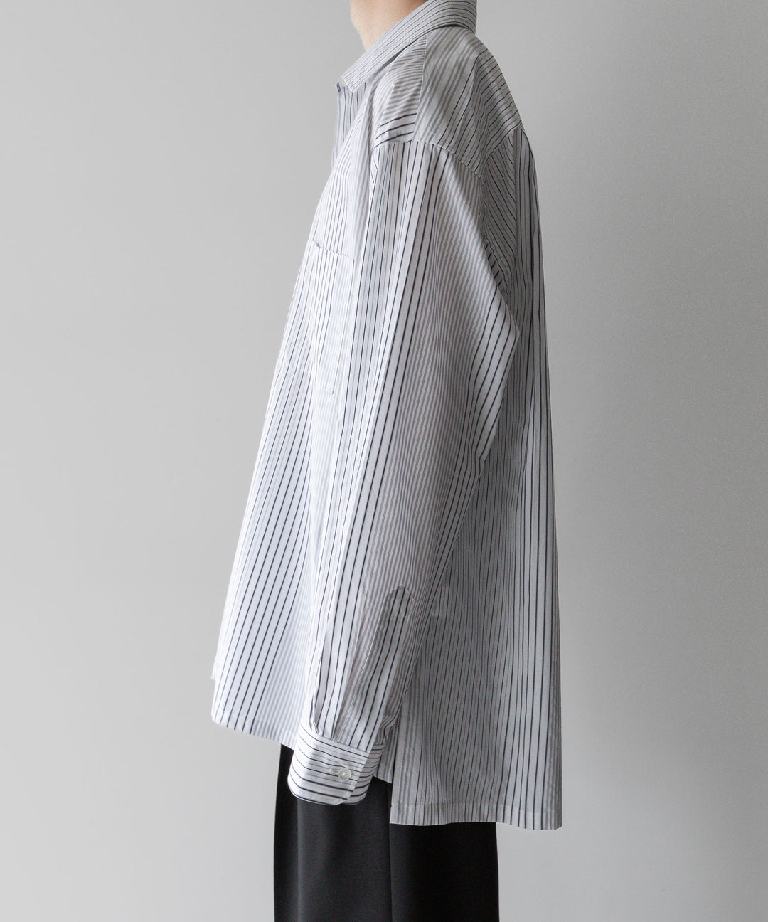 【INTÉRIM】インテリムのVARIOUS STRIPES COTTON POPLIN 60s OPEN COLLAR SHIRT - V.STRIPE公式通販サイトsession福岡セレクトショップ
