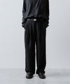 【ssstein】RAYON/LINEN WIDE EASY TROUSERS - BLACK