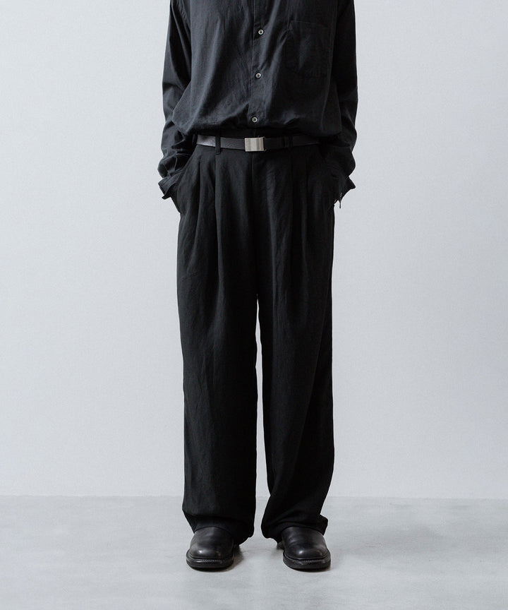ssstein(シュタイン)のRAYON/LINEN WIDE EASY TROUSERS - BLACKの公式通販サイトsession福岡セレクトショップ