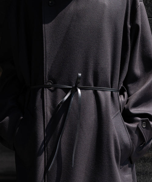 【stein】OVERESIZED DOUBLE BREASTED COAT - DARK CHARCOAL