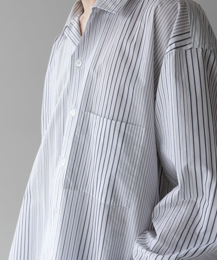 【INTÉRIM】インテリムのVARIOUS STRIPES COTTON POPLIN 60s OPEN COLLAR SHIRT - V.STRIPE公式通販サイトsession福岡セレクトショップ