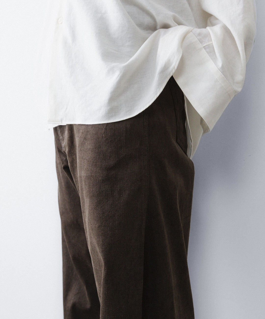 ANTHEM A-アンセムエーのTWIST LINE PARAFFIIN CORDUROY TROUSERSのBROWN公式通販サイトsession福岡セレクトショップ