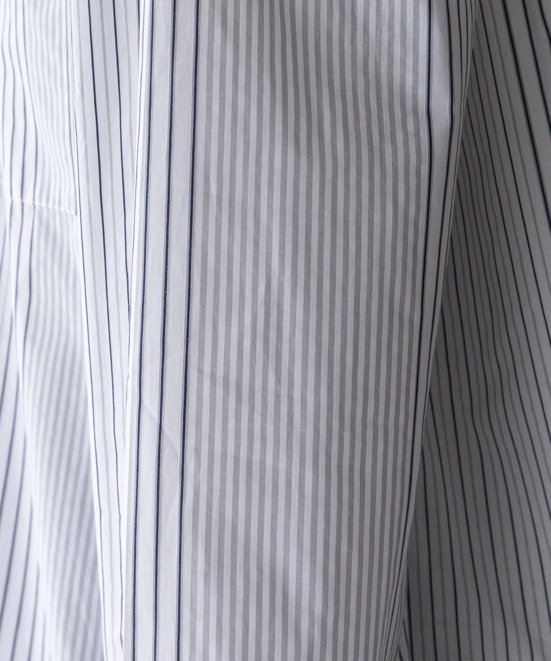 【INTÉRIM】- LIMITED - VARIOUS STRIPES COTTON POPLIN 60s OPEN COLLAR SHIRT - V.STRIPE