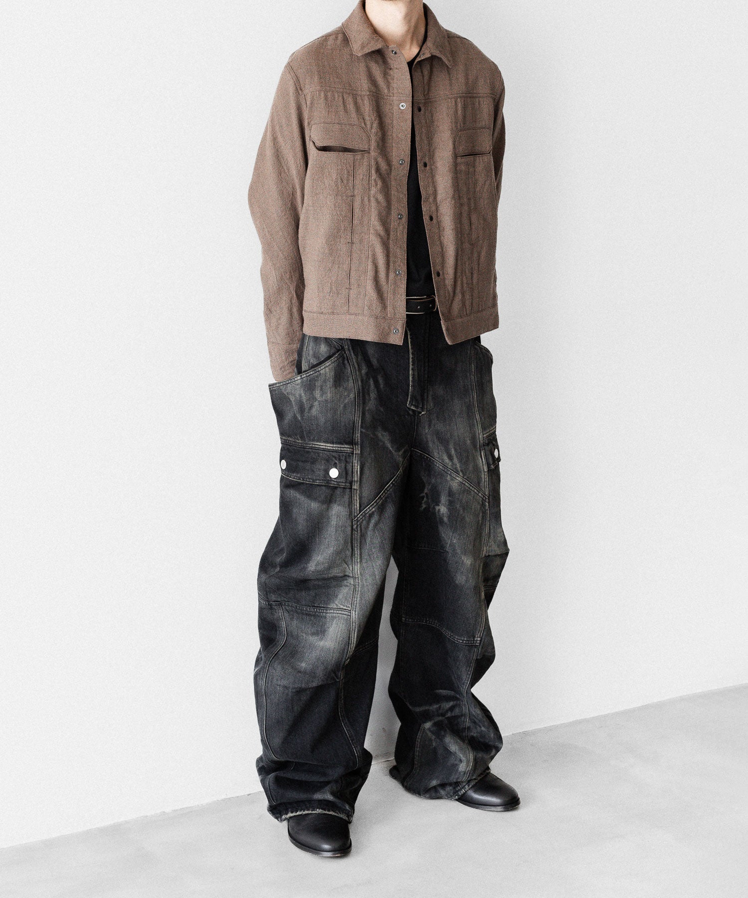 SUBLATIONS サブレーションズのDENIM BANANA CUTTING PANTSのUSED BLACK 公式通販サイトsession福岡セレクトショップ
