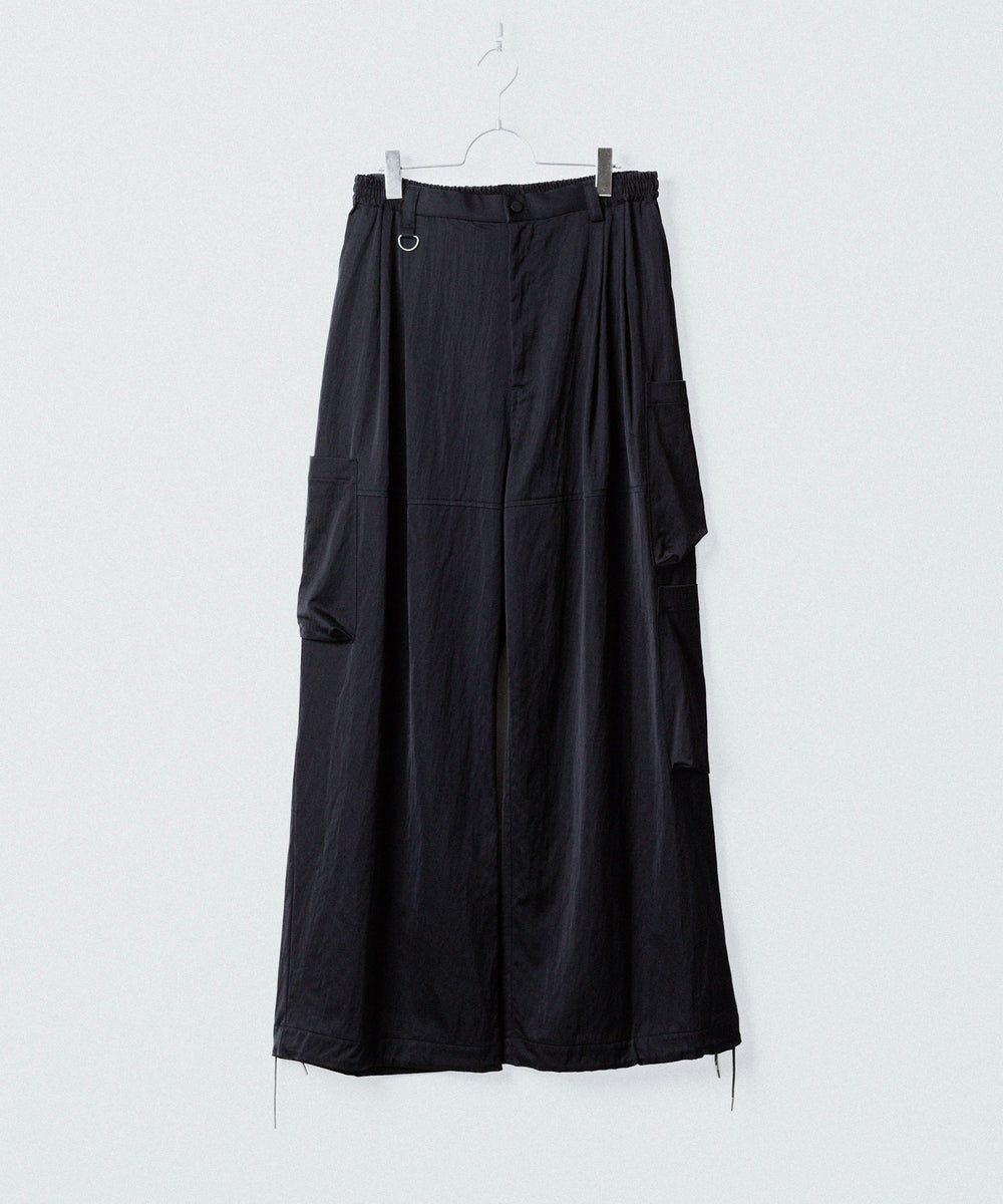 ANTHEM A-アンセムエーのSATIN MILITARY EASY PANTSのBLACK 公式通販サイトsession福岡セレクトショップ 