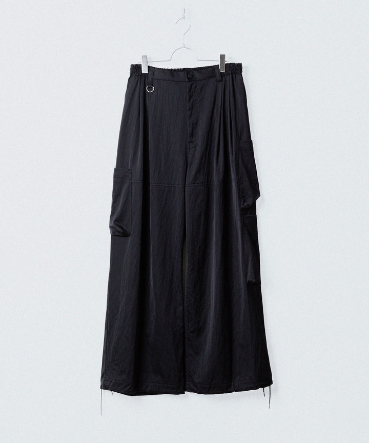 ANTHEM A-アンセムエーのSATIN MILITARY EASY PANTSのBLACK 公式通販サイトsession福岡セレクトショップ 