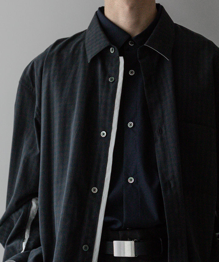 stein(シュタイン)の24SSコレクションOVERSIZED LAYERED SHIRTのGINGHAM(CHARCOAL) 