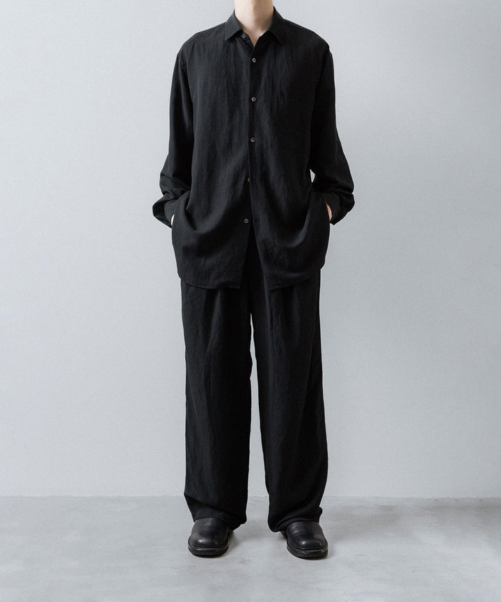 ssstein(シュタイン)のRAYON/LINEN WIDE EASY TROUSERS - BLACKの公式通販サイトsession福岡セレクトショップ