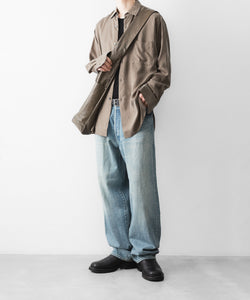 ssstein / シュタイン】CUPRO FIBRIL OVERSIZED LS SHIRT - KHAKI