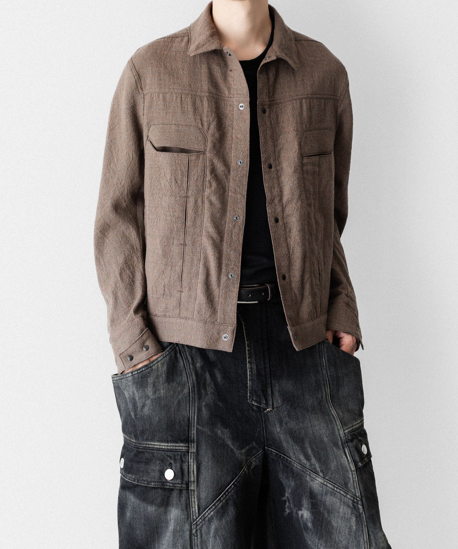 SUBLATIONS サブレーションズのDENIM BANANA CUTTING PANTSのUSED BLACK 公式通販サイトsession福岡セレクトショップ