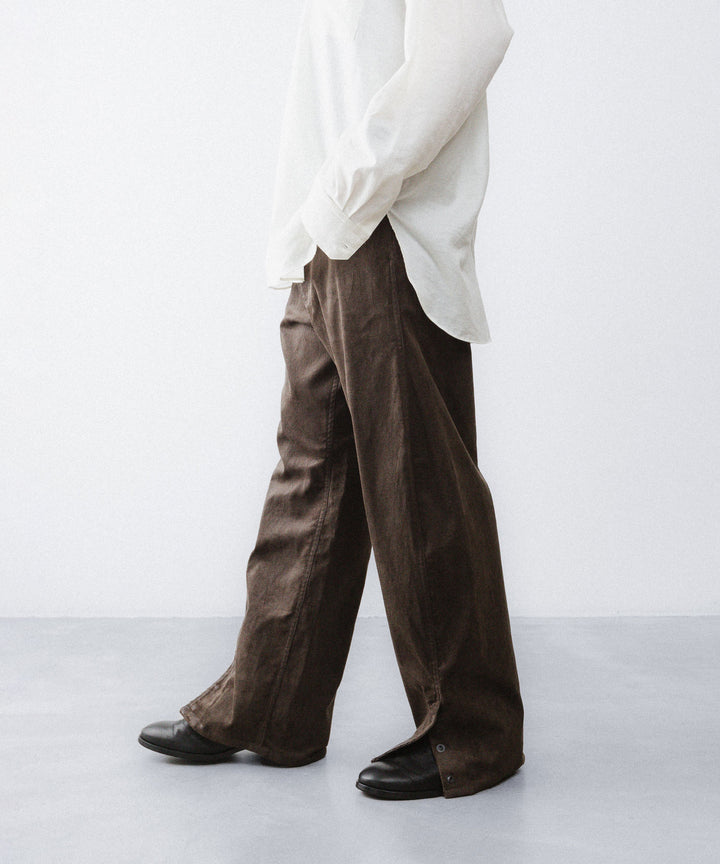 ANTHEM A-アンセムエーのTWIST LINE PARAFFIIN CORDUROY TROUSERSのBROWN公式通販サイトsession福岡セレクトショップ