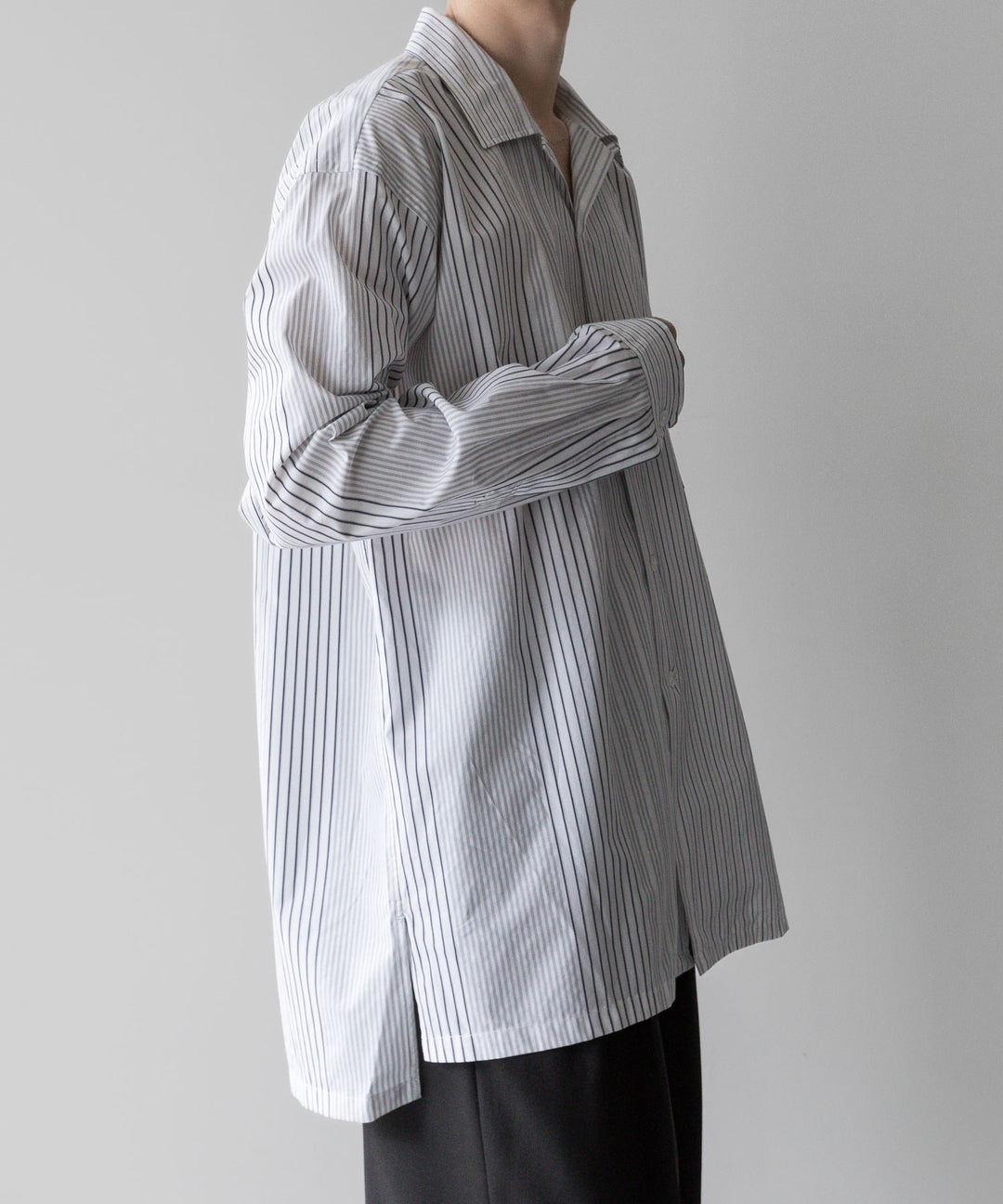 【INTÉRIM】インテリムのVARIOUS STRIPES COTTON POPLIN 60s OPEN COLLAR SHIRT - V.STRIPE公式通販サイトsession福岡セレクトショップ