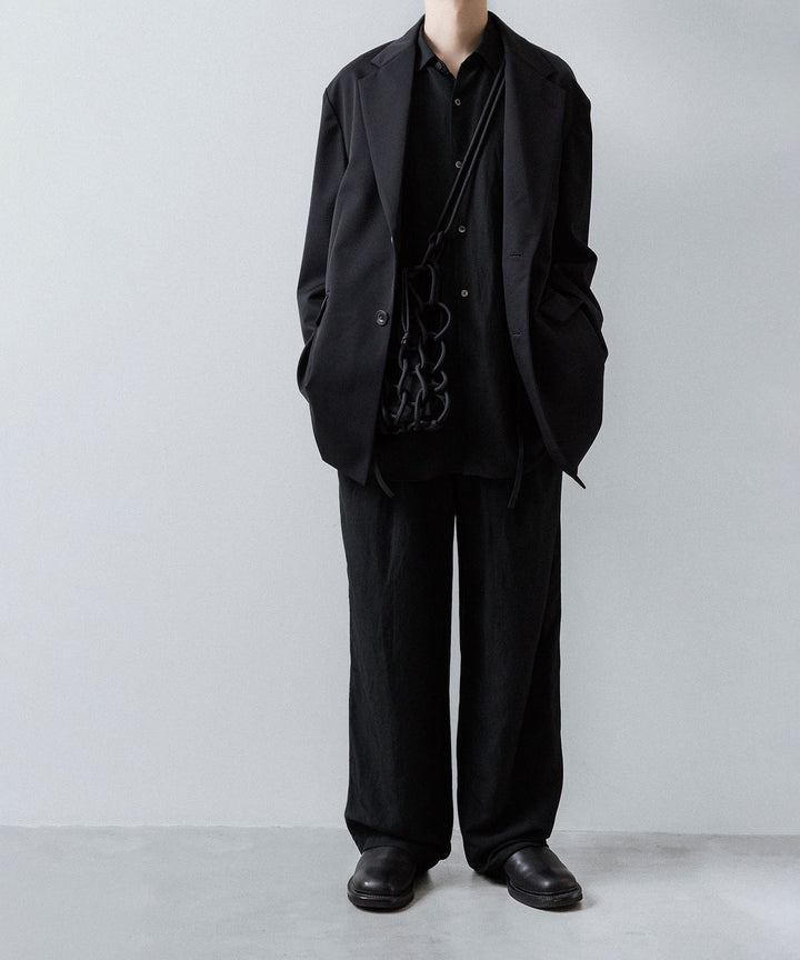ssstein(シュタイン)のRAYON/LINEN OVERSIZED DOWN PAT SHIRT - BLACKの公式通販サイトsession福岡セレクトショップ