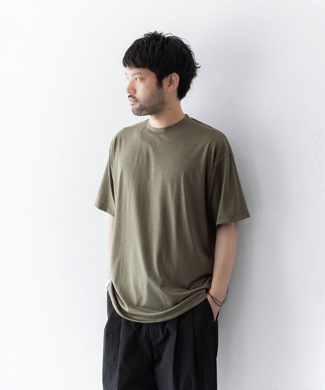 INTÉRIM(インテリム)のEXTRA FINE MERINO WOOL JERSEY S/S TEE - SAGEの公式通販サイトsession福岡セレクトショップ