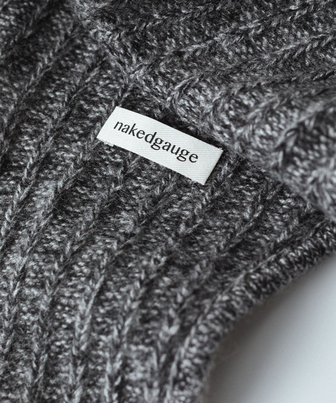 nakedgauge ネイキッドゲージのCASHMERE 3GG FLIGHT CAP BEANIEのBLACK MIX 公式通販サイトsession福岡セレクトショップ