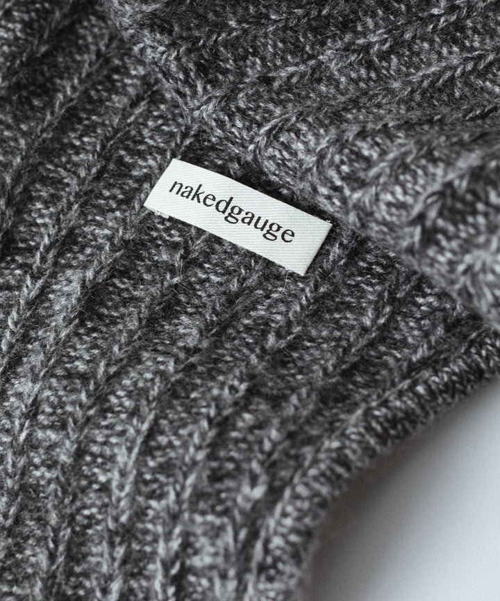 nakedgauge ネイキッドゲージのCASHMERE 3GG FLIGHT CAP BEANIEのBLACK MIX 公式通販サイトsession福岡セレクトショップ