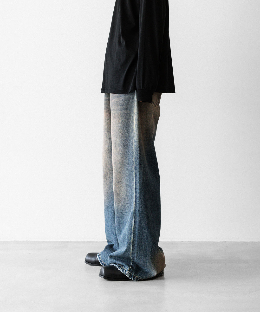 CODA コーダのFADED DIRTY INDIGO WASHED  BREAK CUT WIDE FLARED JEANSのFADED DIRTY INDIGO 公式通販サイトsession福岡セレクトショップ