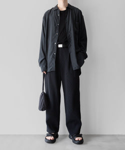 【stein】ssstein シュタインのOVERSIZED CUPRO LS SHIRTのBLACK 公式通販サイトsession福岡セレクトショップ