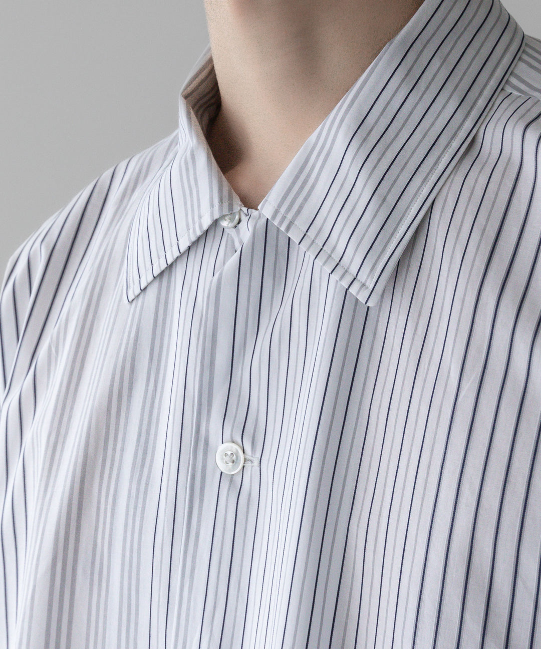 【INTÉRIM】インテリムのVARIOUS STRIPES COTTON POPLIN 60s OPEN COLLAR SHIRT - V.STRIPE公式通販サイトsession福岡セレクトショップ
