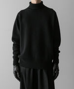 画像をギャラリービューアに読み込む, ssstein(シュタイン)の24AWコレクション EXTRA FINE WOOL WARM KNIT TURTLE NECK LS - BLACK 公式通販サイトsession福岡セレクトショップ
