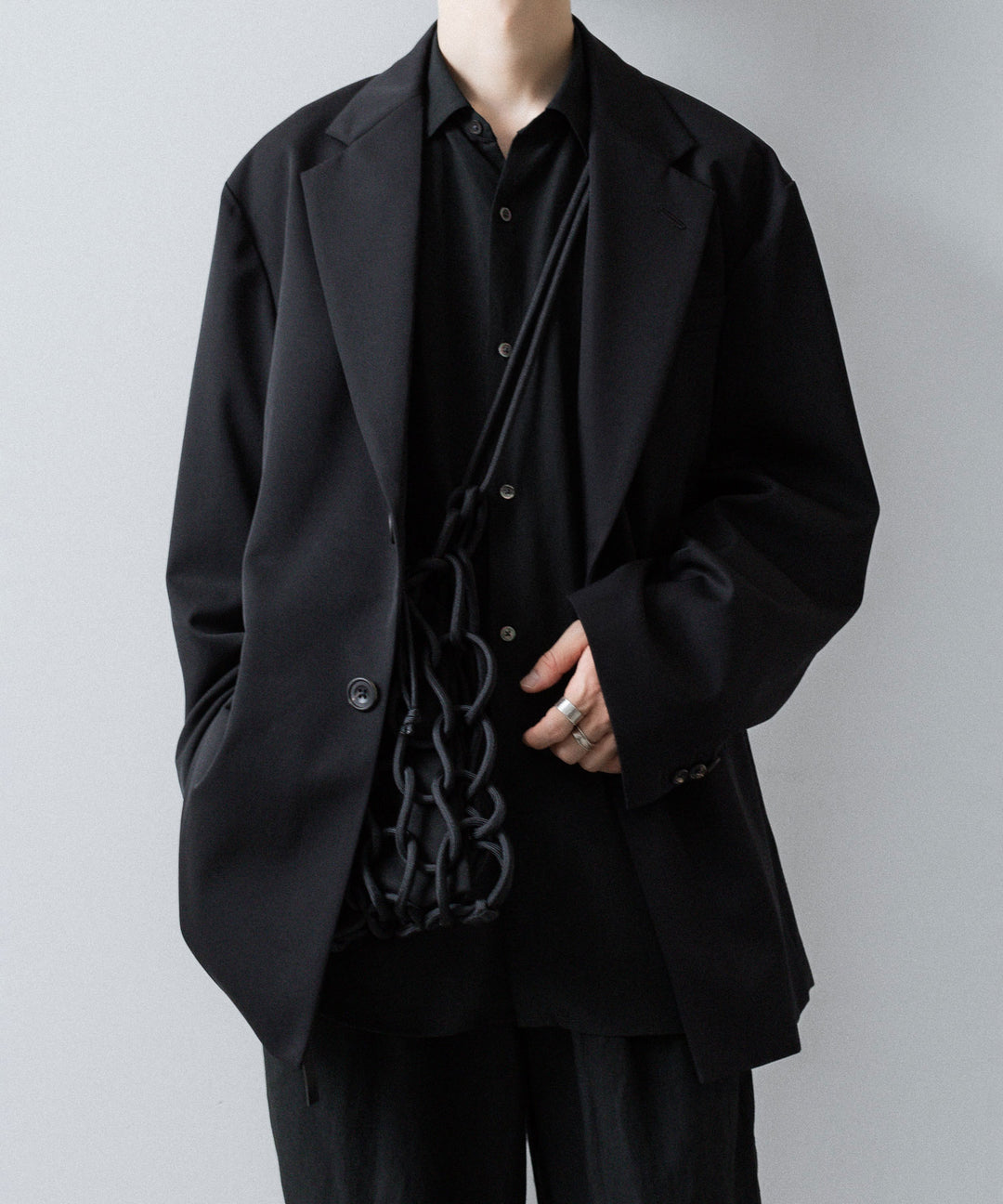 ssstein(シュタイン)のRAYON/LINEN OVERSIZED DOWN PAT SHIRT - BLACKの公式通販サイトsession福岡セレクトショップ