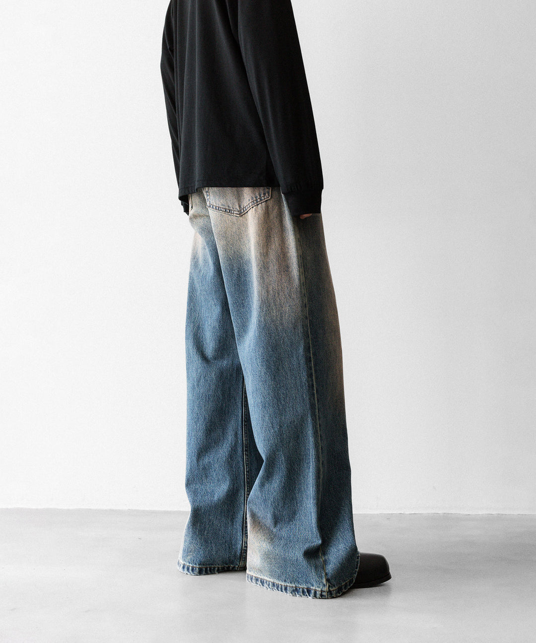 CODA コーダのFADED DIRTY INDIGO WASHED  BREAK CUT WIDE FLARED JEANSのFADED DIRTY INDIGO 公式通販サイトsession福岡セレクトショップ