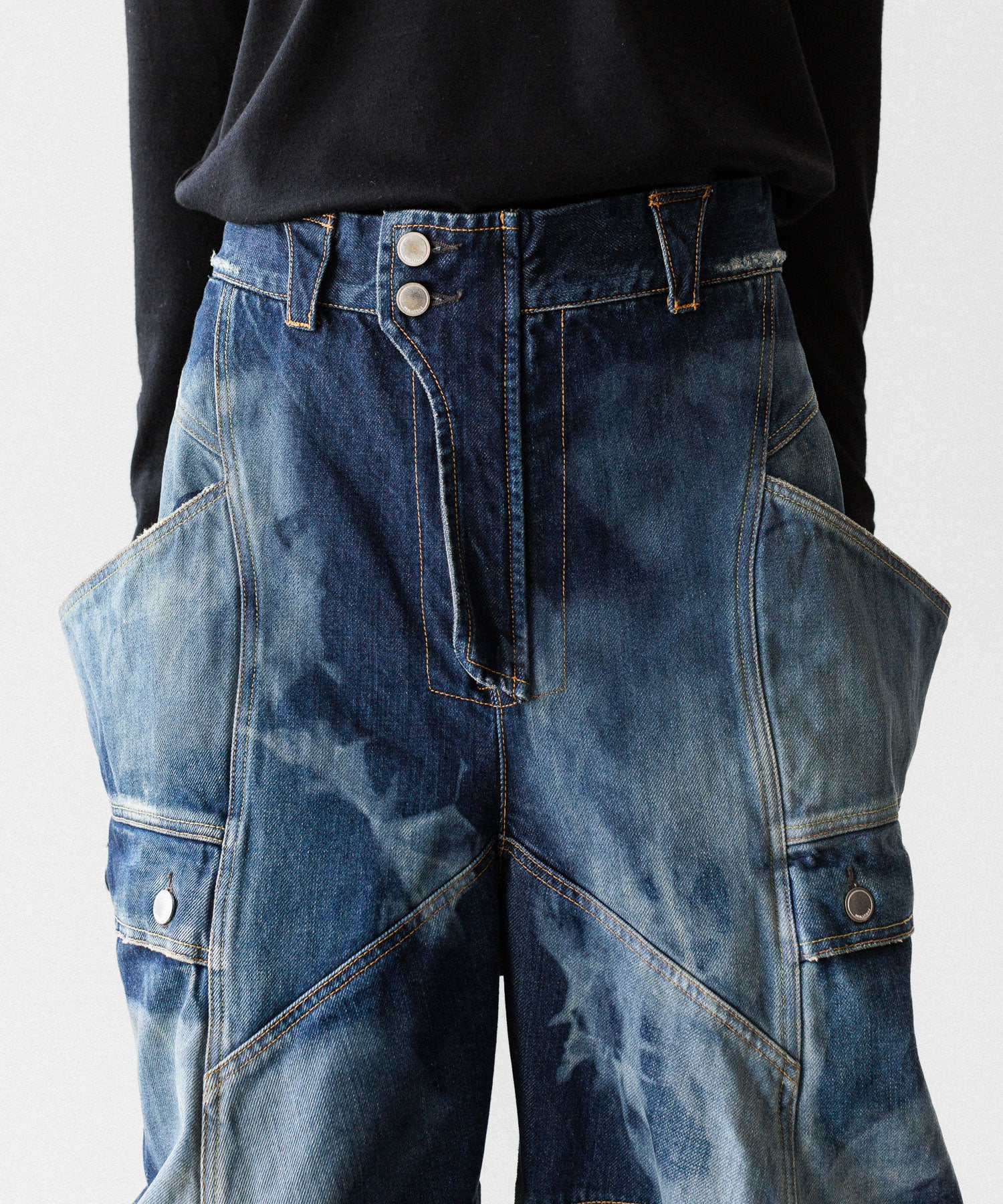 SUBLATIONS サブレーションズのDENIM BANANA CUTTING PANTSのUSED INDIGO 公式通販サイトsession福岡セレクトショップ