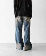 画像をギャラリービューアに読み込む, CODA コーダのFADED DIRTY INDIGO WASHED  BREAK CUT WIDE FLARED JEANSのFADED DIRTY INDIGO 公式通販サイトsession福岡セレクトショップ
